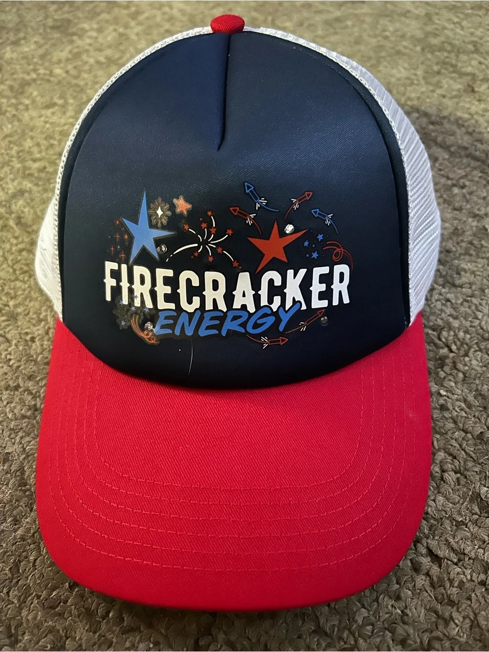 Red, Blue and White Trucker Hat